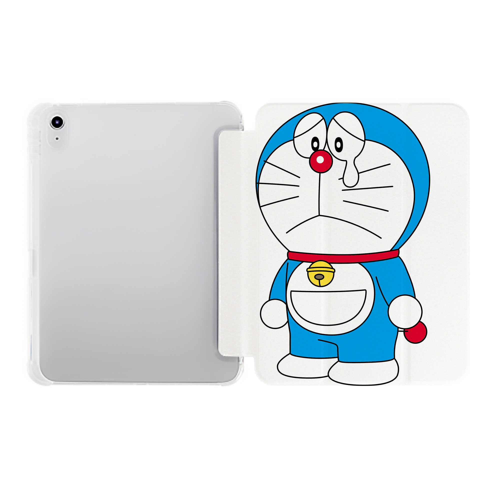 （画像用） ドラえもん Doraemon IPad ケース ペン収納付き 三つ折りスタンド PUレザー×シリコン 対応機種9.5/10.5/10.9インチ